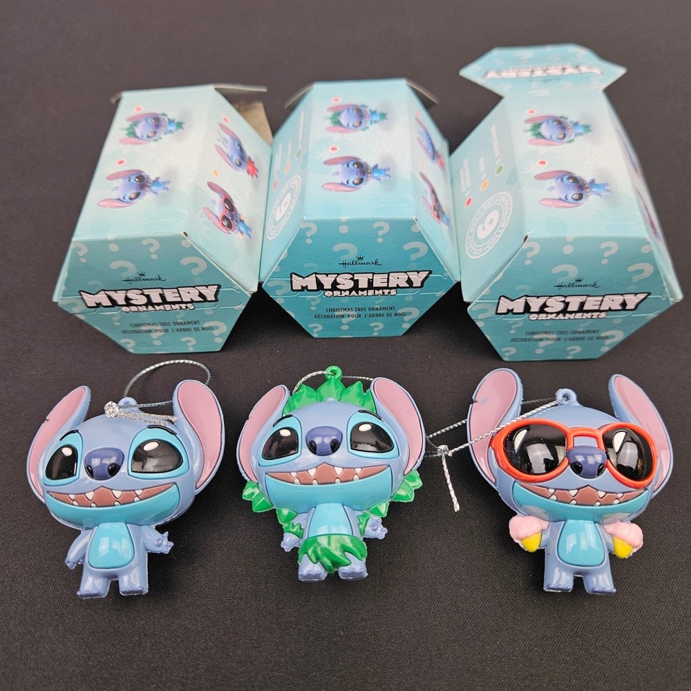 Hallmark‎ Christmas Lot of 3 Stitch Mystery Ornaments